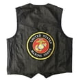 thumbnail image 1 of U.S. Marines Leather Vest, 1 of 2