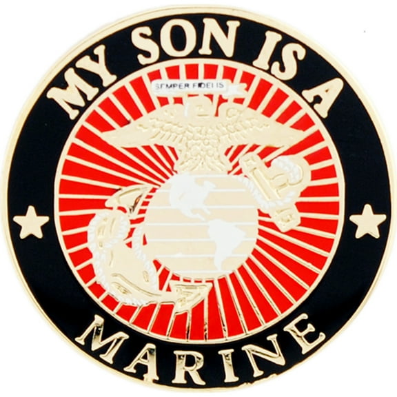 U.S. Marines Logo, My Son is a Marine Lapel Pin - Officially Licensed - 1 Inch Enamel