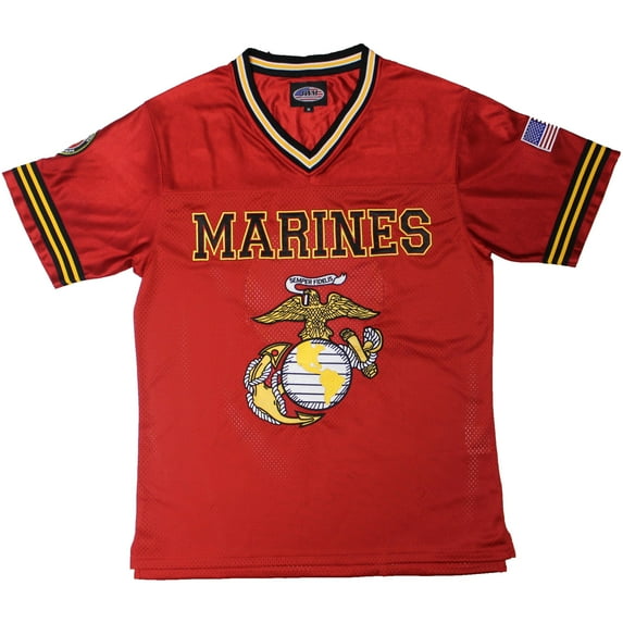U.S Marines Officially Licensed Men's Embroidered Football Jersey
