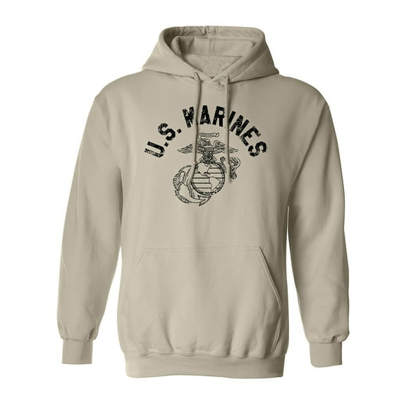 U.S. Marines Vintage Arch Black Ink Adult Hooded Sweatshirt