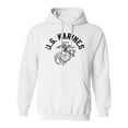 thumbnail image 1 of U.S. Marines Vintage Arch Black Ink Adult Hooded Sweatshirt, 1 of 3