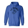 thumbnail image 1 of U.S. Marines Vintage Arch Black Ink Adult Hooded Sweatshirt, 1 of 3