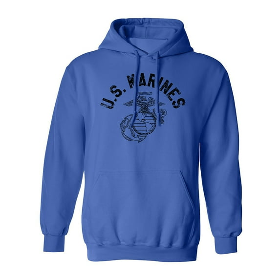 U.S. Marines Vintage Arch Black Ink Adult Hooded Sweatshirt