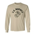 thumbnail image 1 of U.S. Marines Vintage Arch Black Ink Adult Long Sleeve T-shirt, 1 of 3