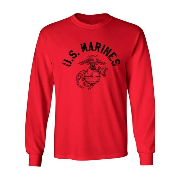 U.S. Marines Vintage Arch Black Ink Adult Long Sleeve T-shirt