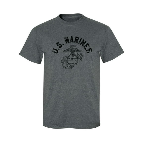 U.S. Marines Vintage Arch Black Ink Adult Short Sleeve T-shirt