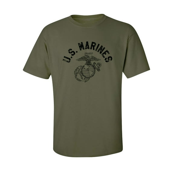 U.S. Marines Vintage Arch Black Ink Adult Short Sleeve T-shirt