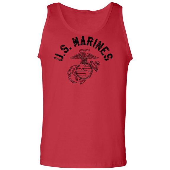 U.S. Marines Vintage Arch Black Ink Adult Tank Top