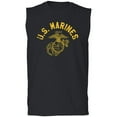 thumbnail image 1 of U.S. Marines Vintage Arch Gold Ink Adult Sleeveless Tee, 1 of 3