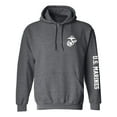 thumbnail image 1 of U.S. Marines White Sleeve Print Adult Hooded Sweatshirt, 1 of 3