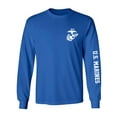 thumbnail image 1 of U.S. Marines White Sleeve Print Adult Long Sleeve T-shirt, 1 of 3