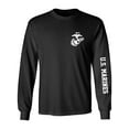 thumbnail image 1 of U.S. Marines White Sleeve Print Adult Long Sleeve T-shirt, 1 of 3