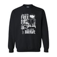 thumbnail image 1 of U.S Military Land of the Free Home of the Brave Unisex Crewneck Sweatshirt-Black-xxxl, 1 of 4