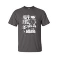 thumbnail image 1 of U.S Military Land of the Free Home of the Brave Unisex Short Sleeve T-shirt-Charcoal-medium, 1 of 4