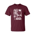 thumbnail image 1 of U.S Military Land of the Free Home of the Brave Unisex Short Sleeve T-shirt-Maroon-4xl, 1 of 4