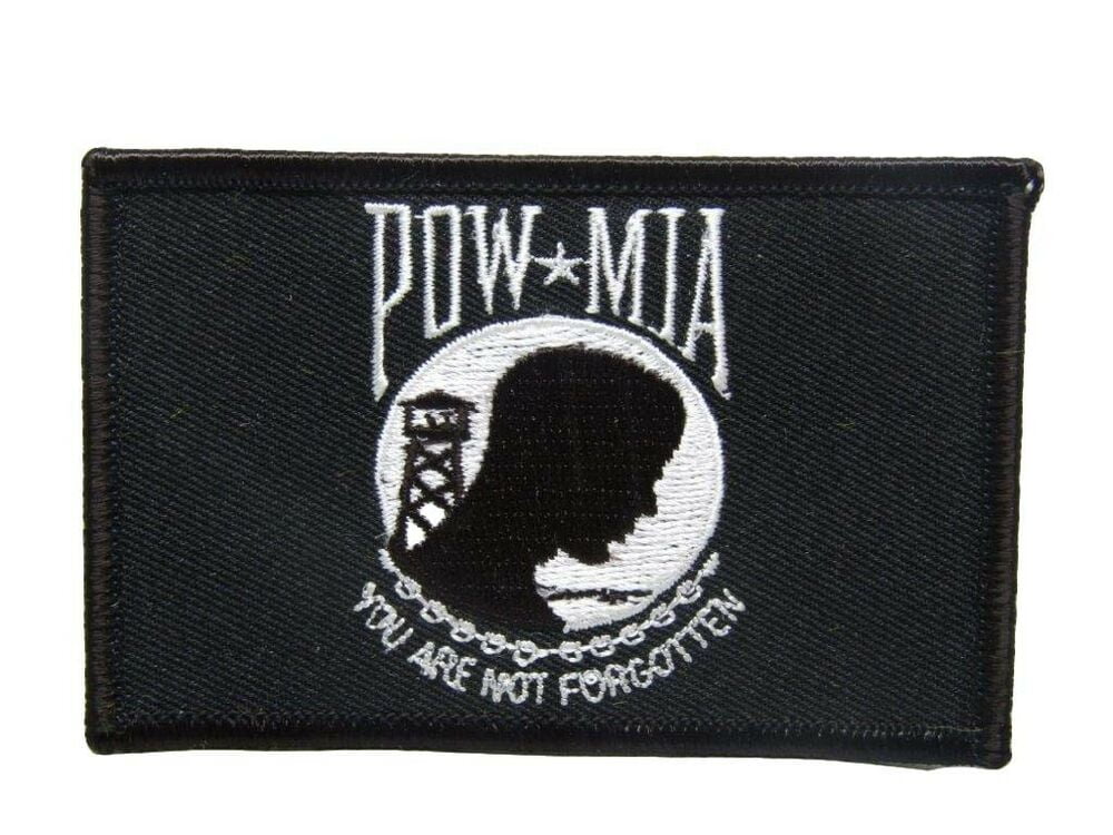U.S. Military POW MIA POWMIA Prisoner Flag Wholesale lot of 6 Iron On Patch