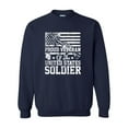 thumbnail image 1 of U.S Military Proud Veteran of the United States Soldier Unisex Crewneck Sweatshirt-Navy-large, 1 of 4
