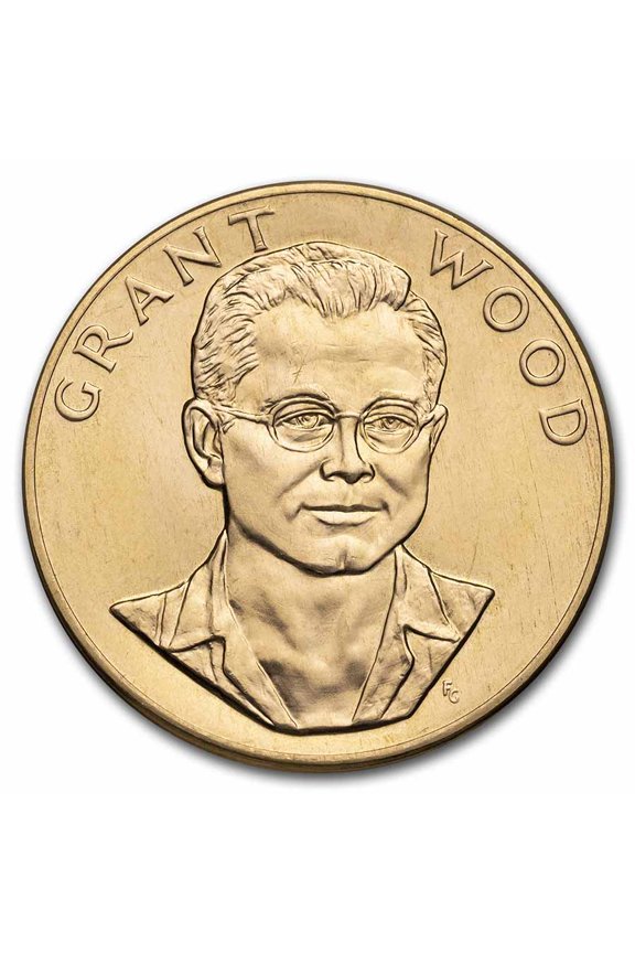 1 oz Gold Commemorative Arts Medal Grant Wood