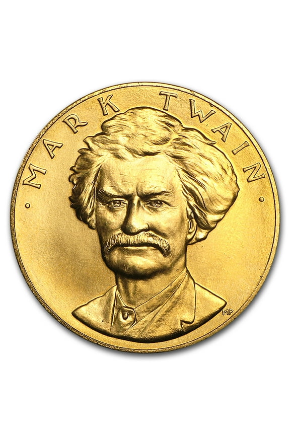 1 oz Gold Commemorative Arts Medal Mark Twain