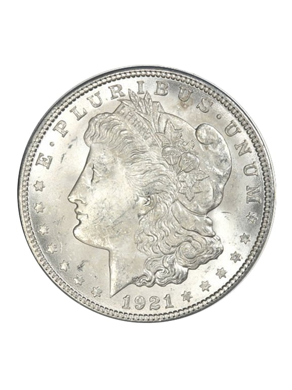 USA 1921 Morgan 90% Silver Dollar Coin - Gem Brilliant Uncirculated Condition