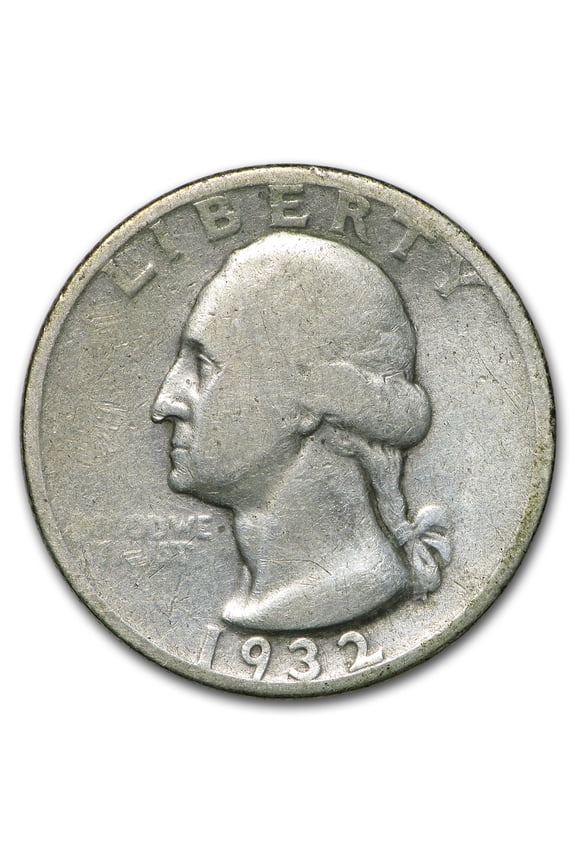 1932-S Washington Quarter Bullion Coin, John Flanagan Design, Fine Silver, .900 Karats