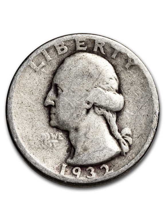 1932 Washington Quarter, John Flanagan Design, Good/Fine, .17875 oz Silver, .900 Karats
