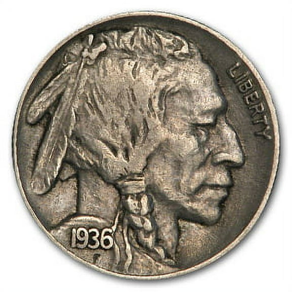 U.S. Mint 1936 Buffalo Nickel Bullion Coin, XF, James Earle Fraser Design, Precious Metals