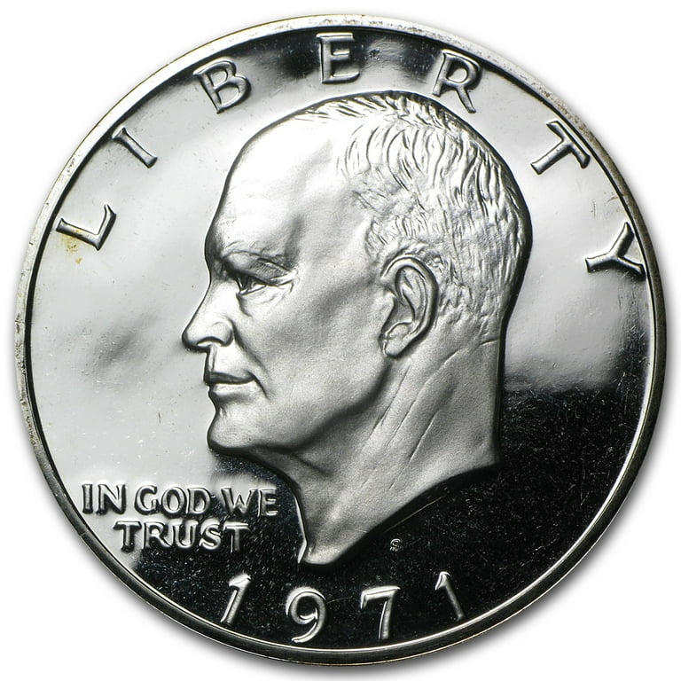 U.S. Mint 1971-S Eisenhower Dollar Gem Proof Coin, Apollo XI