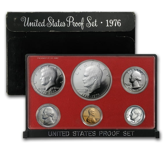 U.S. Mint, 1976 U.S. Proof Set, Bicentennial Coins with Proof Finish ...
