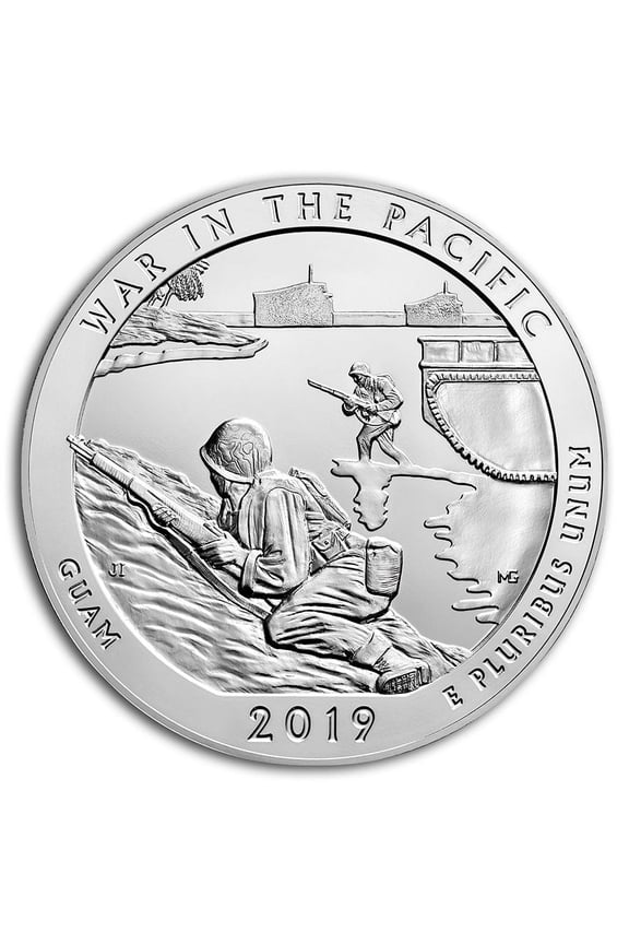 2019 5 oz Silver Coin, War in the Pacific National Historical Park, Guam