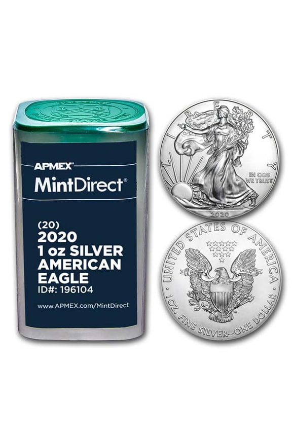 2020 1 oz American Silver Eagles (20-Coin MintDirect® Tube)