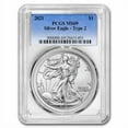 thumbnail image 1 of U.S. Mint 2021 Type 2 Silver Eagle Coin, 1 oz, MS-69 PCGS Certified, 1 of 4