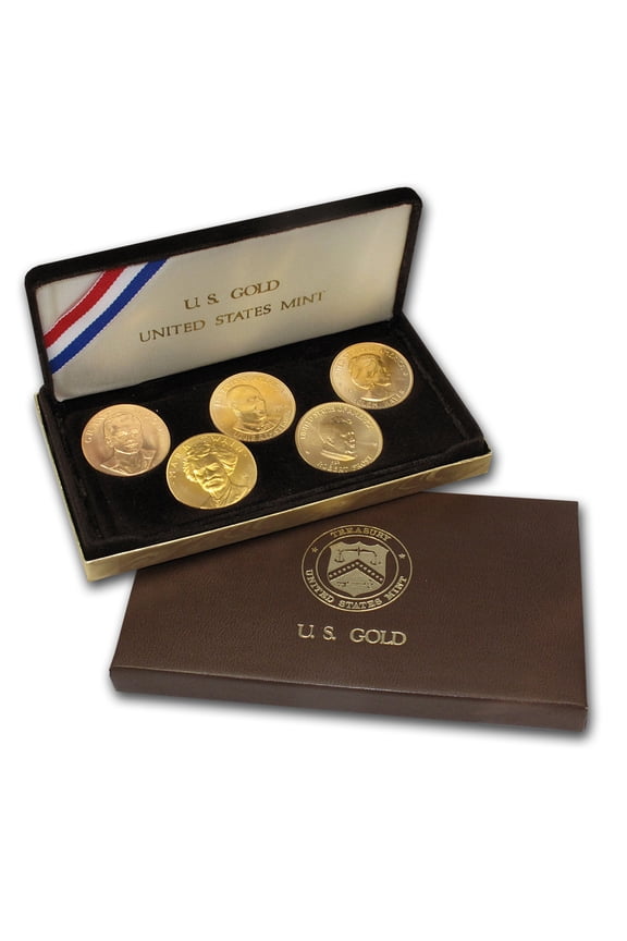 5-Coin 1 oz Gold Commemorative Arts Medallion Set