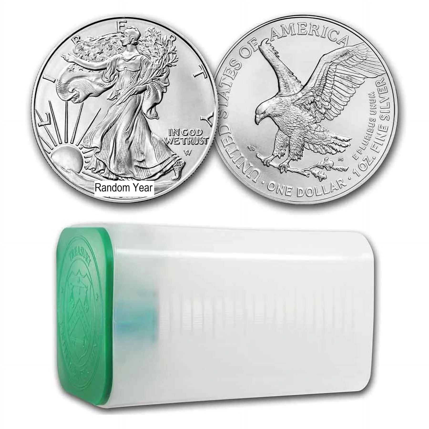 U.S. MINT American Eagle Silver Coin 0.999 Fine 20-Piece 40.6 mm