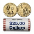 thumbnail image 1 of U.S. Mint Presidential Dollar Coin Roll, 2007-P John Adams, 25-Coin, BU, 1 of 3