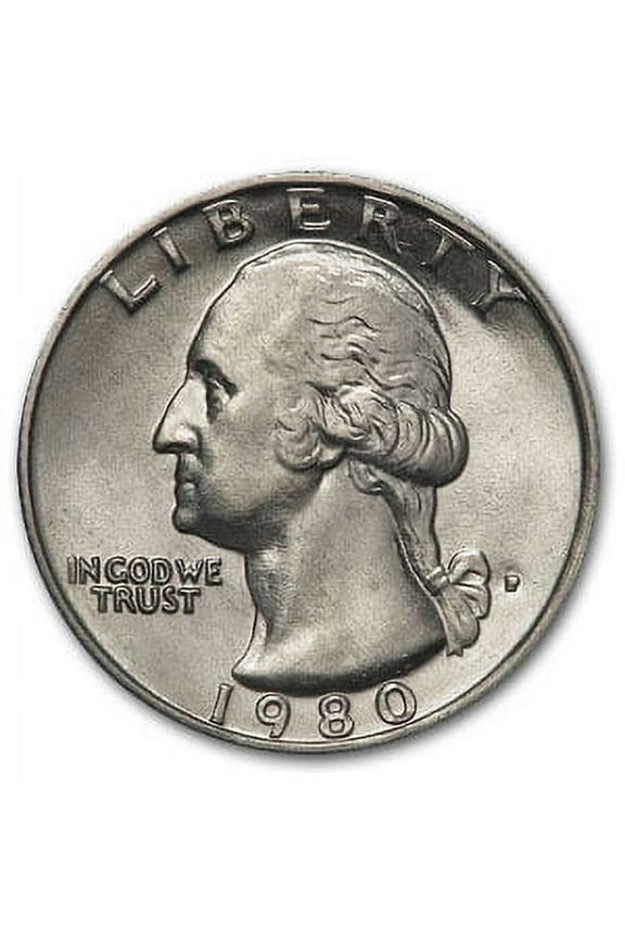 Washington Quarter 1980 BU Coin, Perfect for Album Collection