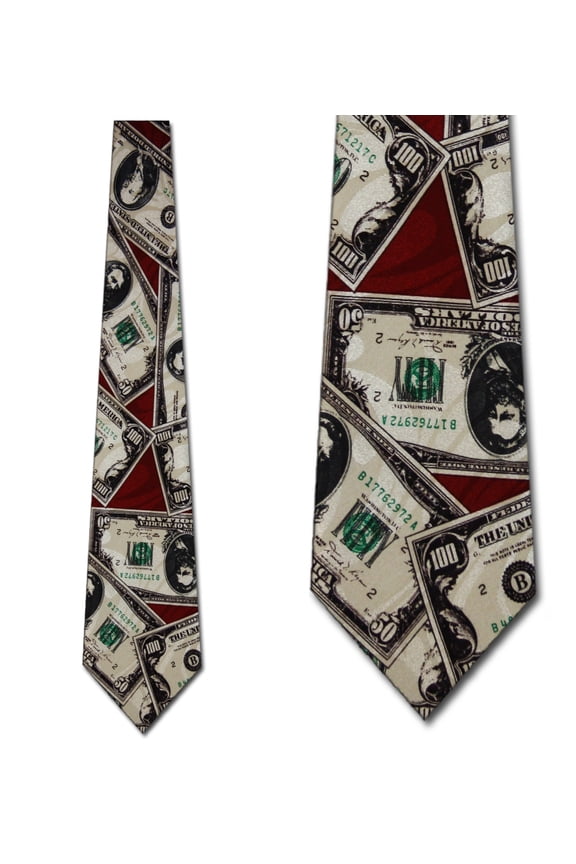 U.S. Money (Red) Necktie Mens Tie