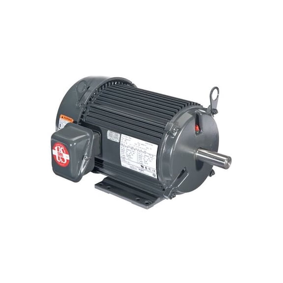 Three-Phase Motor, 2 HP, 182T Frame, 460V Voltage, 1,735 Nameplate RPM 16 1/8 in Overall Length