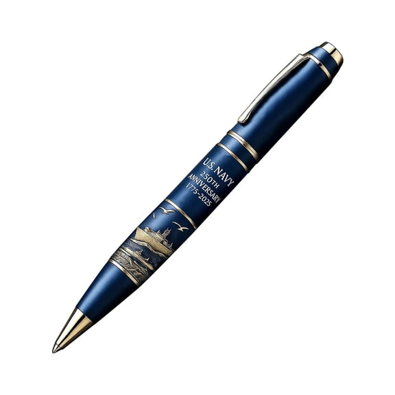 U.S.NAVY 250th Anniversary Commemorative Pen, US Navy 1775-2025 Anniversary Pen, U.S.NAVY Souvenir Gift for History Lovers/Navy Fans/Friends/Families (5.71in)