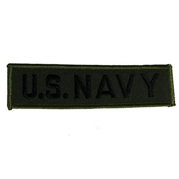 U.S. NAVY NAME TAPE STYLE TAB Patch - OD Green/Black - Veteran Owned Business.