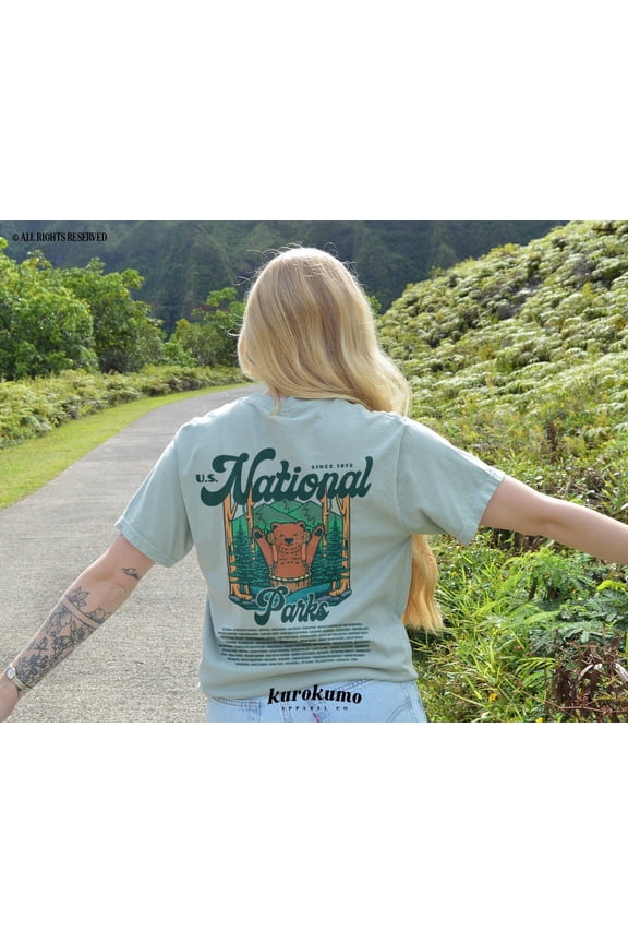 U.S. National Parks Tshirt Granola Girl Camping Clothes Park Ranger Environmental Shirt Retro Bear Hiking Shirt Forestcore Indie Graphic Tee SWEATSHIRT All Size S-5XL