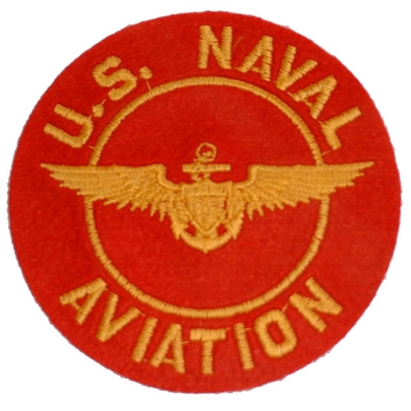 Eagle Emblems PM5317 Patch - USN, Aviation, Red - 3 in.