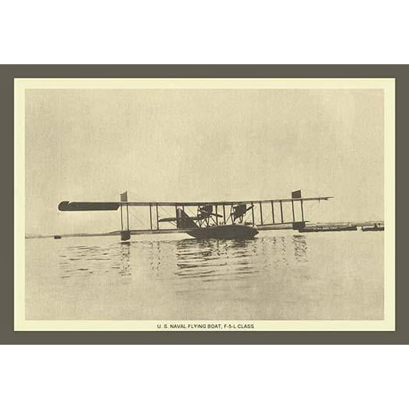 U. S. Naval Flying Boat-Fine Art Canvas Print (20" x 30")