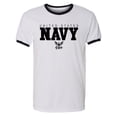 thumbnail image 1 of U.S. Navy Anchor Adult Short Sleeve Ringer T-shirt, 1 of 3