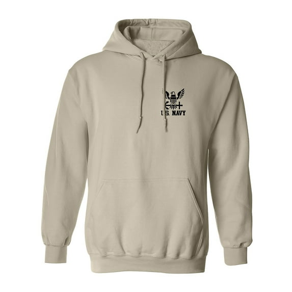 U.S. Navy Anchor Left Chest Adult Hooded Sweatshirt