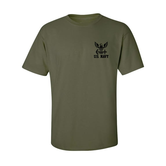 U.S. Navy Anchor Left Chest Adult Short Sleeve T-shirt