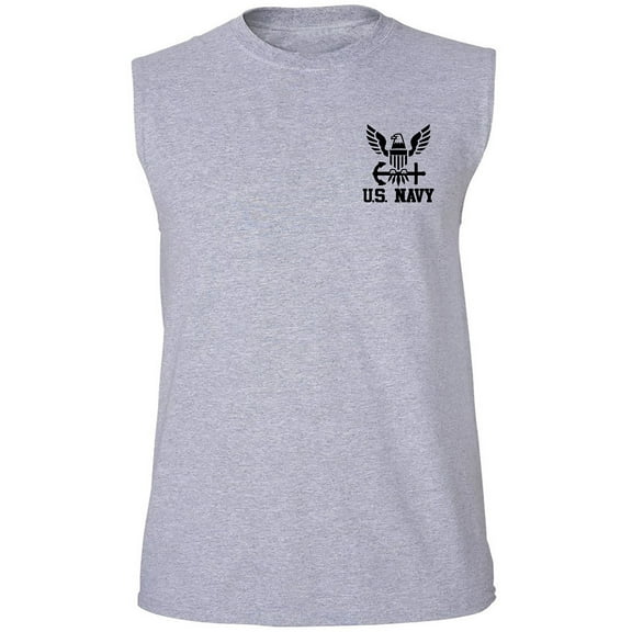 U.S. Navy Anchor Left Chest Adult Sleeveless Tee