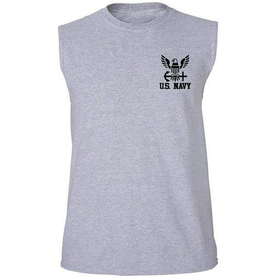 U.S. Navy Anchor Left Chest Adult Sleeveless Tee