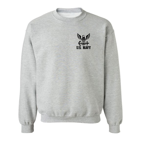 U.S. Navy Anchor Left Chest Crewneck Sweatshirt