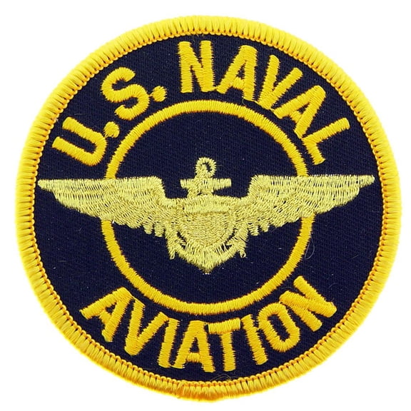 U.S. Navy Aviation Patch Black & Yellow 3"